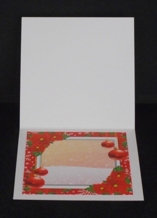 Beautiful Red Poinsettia Christmas Insert Blank 8x8 by Joan Prince