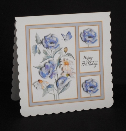 Lovely Blue Poppies - Card Five by Joan Prince