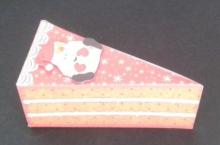 3D Christmas Cake Slice Treat Box Gift Set Mini Kit - Snowball Sam by Joan Prince