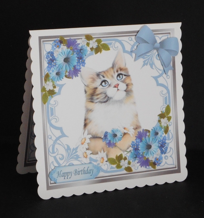 Pretty light blue  8x8 card front/insert frame by Joan Prince
