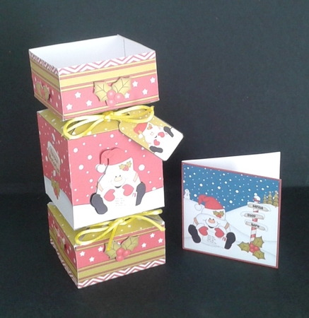 3D Large Christmas Cracker Box Mini Kit -  Snowball Sam has a Letter for Santa by Joan Prince