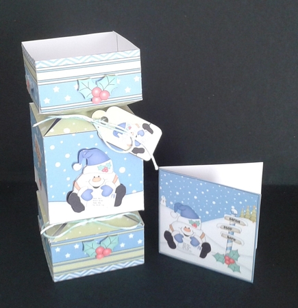 3D Large Christmas Cracker Box Mini Kit -  Snowball Sam has a Letter for Santa by Joan Prince