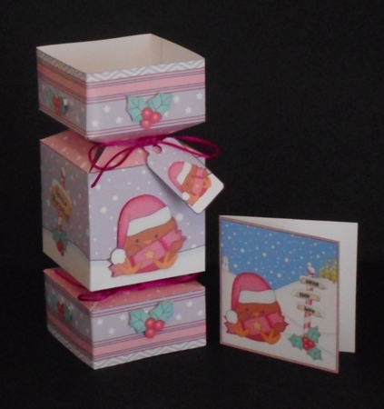 3D Large Christmas Cracker Box Mini Kit -  Bobbin Robin has an Xmas Cracker by Joan Prince