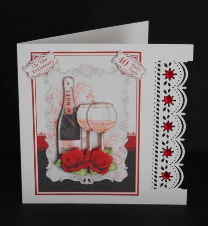 CHAMPAGNE CELEBRATIONS A5 Decoupage & Insert Bumper Kit  by Joan Prince