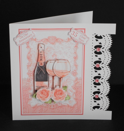 CHAMPAGNE CELEBRATIONS SET 2 A5 Decoupage & Insert Bumper Kit  by Joan Prince