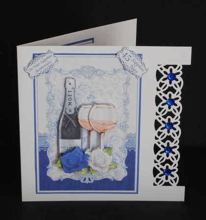 CHAMPAGNE CELEBRATIONS SET 2 A5 Decoupage & Insert Bumper Kit  by Joan Prince