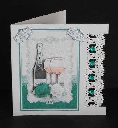 CHAMPAGNE CELEBRATIONS SET 2 A5 Decoupage & Insert Bumper Kit  by Joan Prince