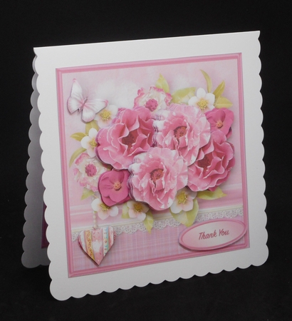Pink Posy - Decoupage Card Mini Kit by Joan Prince