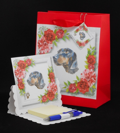 Beautiful Dogs & Camellias QUICK TOPPER Bumper Kit by Joan Prince
