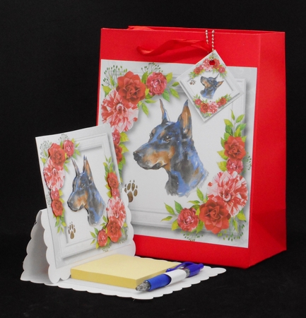 Beautiful Dogs & Camellias QUICK TOPPER Bumper Kit by Joan Prince