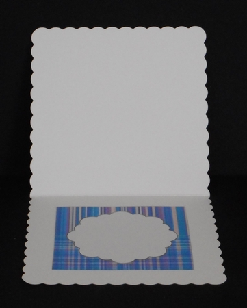 Scalloped Fold Back Card - Crystal Butterfly by Joan Prince