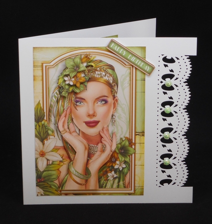 Art Deco Lady Emilia 4 Sheet Mini Kit Green by Joan Prince