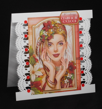 Art Deco Lady Emilia 4 Sheet Mini Kit Red by Joan Prince