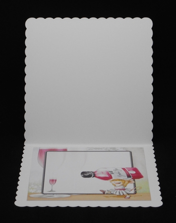 Mrs Pink Gin Mouse 8x8 Quick Card by Joan Prince