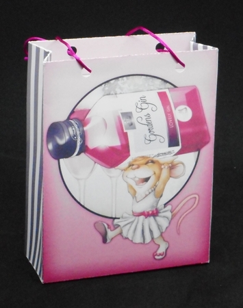 Mrs Pink Gin Mouse Mini Gift Bag by Joan Prince