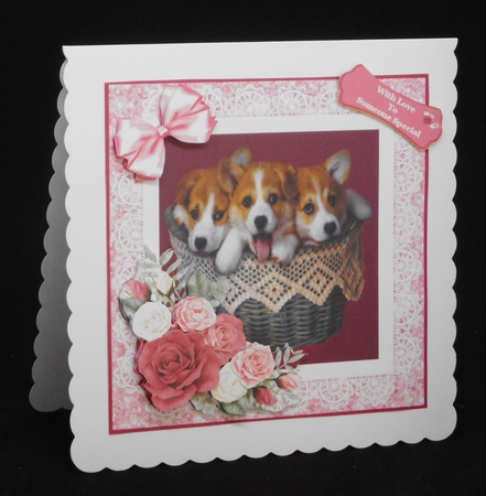 Sweet Puppies & Roses - 8x8 Mini Kit by Joan Prince
