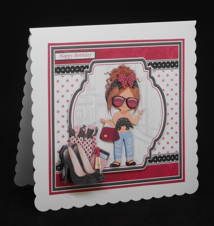 SHOPPING DIVA 7.5 Decoupage & Insert Card Kit by Joan Prince