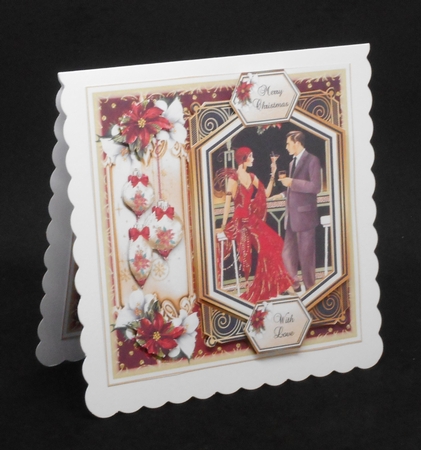 Art Deco Christmas Couple 4 Mini Page Kit  by Joan Prince