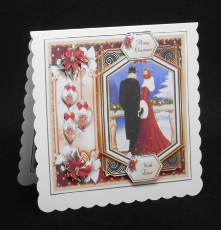 Art Deco Christmas Couple 6 Mini Page Kit  by Joan Prince