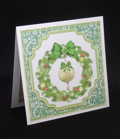 Beautiful Christmas Bauble Wreath - 8x8 Mini Kit by Joan Prince