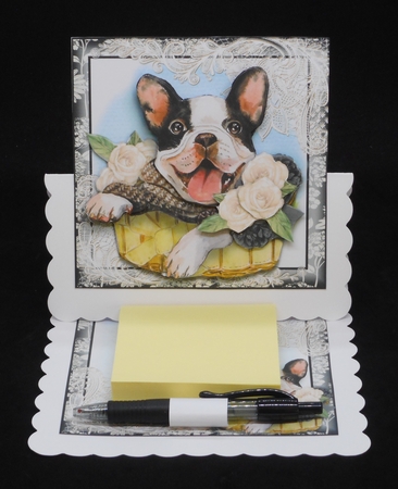 Frenchie in A Basket  by Joan Prince