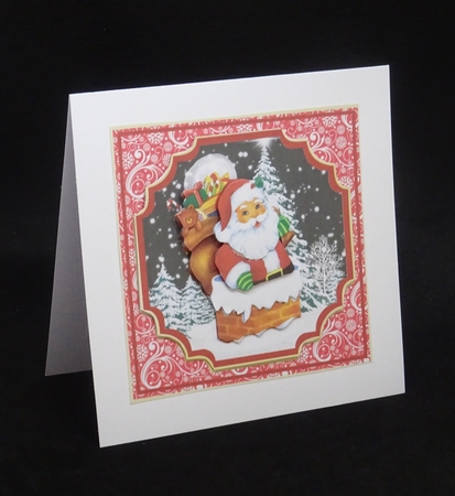 Santa In The Chimney - 7x7 Mini Kit by Joan Prince