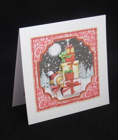 Teddy Christmas Present Pile - 7x7 Mini Kit by Joan Prince