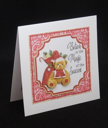 Christmas Teddy - 7x7 Mini Kit by Joan Prince