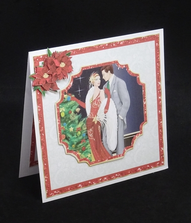 Red Art Deco Christmas - 8x8 Mini Kit by Joan Prince