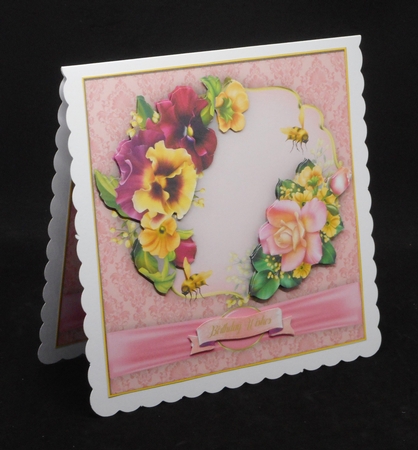 Beautiful Pansys and Roses  by Joan Prince