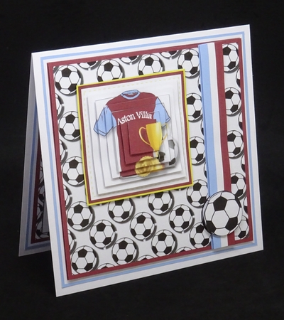 8x8 Aston Villa Football Club Mini Pyramage Kit - x4 A4 Sheets  by Joan Prince