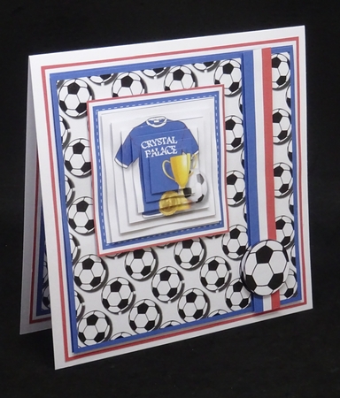 8x8 Crystal Palace Football Club Mini Pyramage Kit - x4 A4 Sheets  by Joan Prince