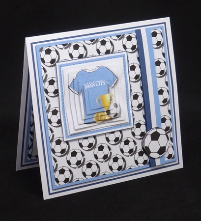 8x8 Man City Football Club Mini Pyramage Kit - x4 A4 Sheets  by Joan Prince