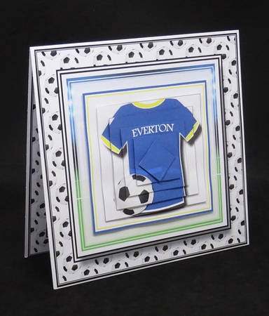 8x8 NEW HOME KIT Everton Football Mini Pyramage Kit - x4 A4 sheets  by Joan Prince