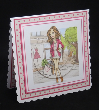 8x8 Shopping Girl 2 - Mini Kit Circle Pyramage by Joan Prince