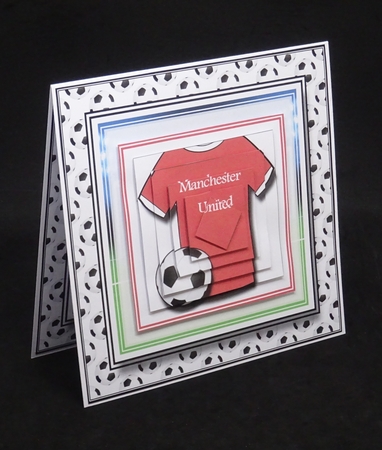 8x8 NEW HOME KIT Manchester Utd Football Mini Pyramage Kit - x4 A4 sheets  by Joan Prince