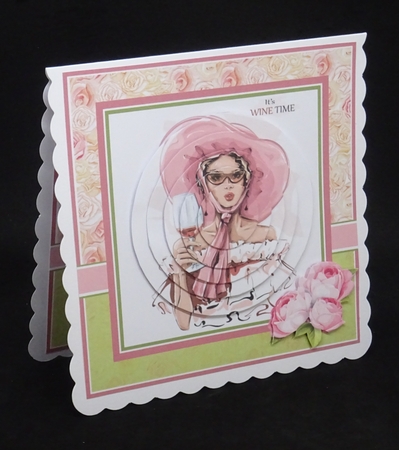 8x8 Wine Time Mini Kit - x5 A4 sheets  by Joan Prince