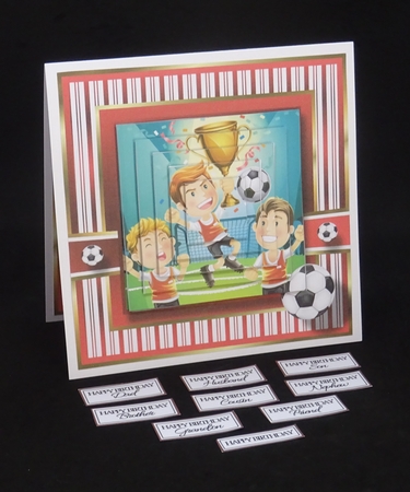 8x8 Footy Friends Mini Kit - x6 A4 sheets by Joan Prince