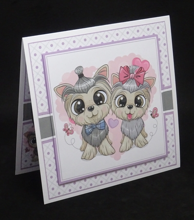 8x8 Cute Pooches Blank Insert  by Joan Prince