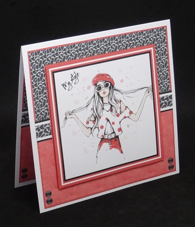 8x8 My Style 2 Card Front, Gift Tag & Sentiments  by Joan Prince
