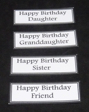 8x8 My Style 2 Card Front, Gift Tag & Sentiments  by Joan Prince