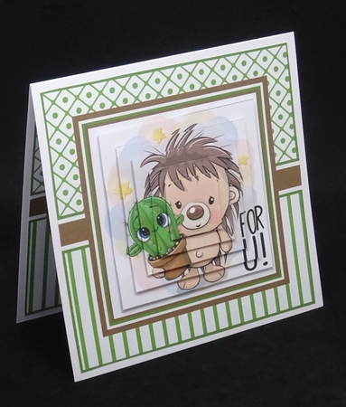 8x8 For U a cactus Mini Kit Square Pyramage - x4 A4 sheets by Joan Prince