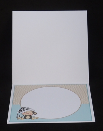 8x8 Little Sleepy Monkey Card Front Gift Tag & SEntiments  by Joan Prince