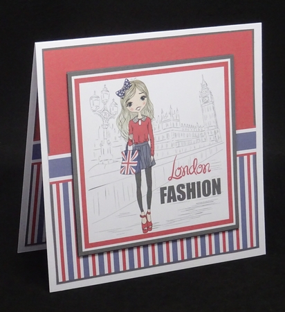 8x8 London Fashion Blank Insert  by Joan Prince