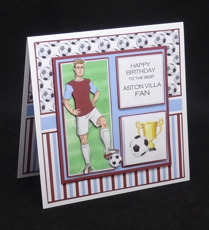 8x8 Aston Villa Decoupage Mini Kit - x5 A4 sheets  by Joan Prince