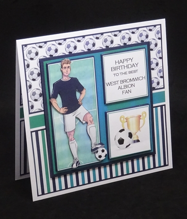 8x8 West Bromwich Albion Decoupage Mini Kit - x5 A4 sheets  by Joan Prince