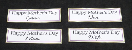 8x8 Purple Tulips Card Front, Tag & Sentiments  by Joan Prince