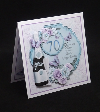 Female 70th Birthday in Teal and Lilac by Joan Prince