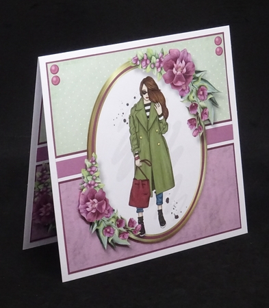 8x8 Sweet and Sassy Card Front Tag & Sentiments  by Joan Prince