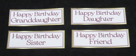 8x8 Sweet and Sassy Card Front Tag & Sentiments  by Joan Prince